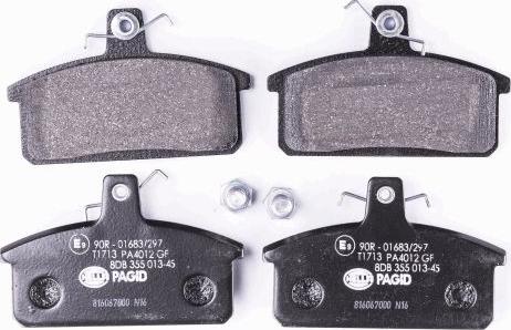 HELLA PAGID 8DB 355 013-451 - Bremžu uzliku kompl., Disku bremzes www.autospares.lv