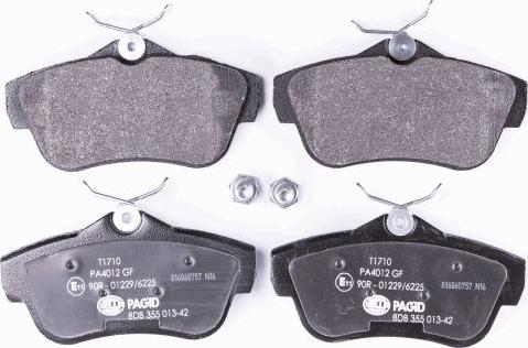 HELLA PAGID 8DB 355 013-421 - Brake Pad Set, disc brake www.autospares.lv