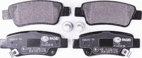 HELLA PAGID 8DB 355 013-591 - Bremžu uzliku kompl., Disku bremzes autospares.lv