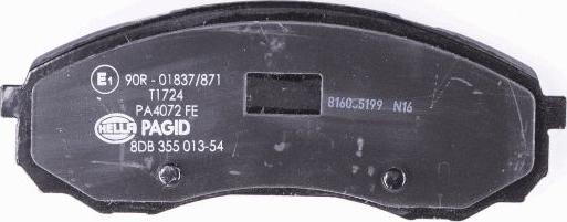 HELLA PAGID 8DB 355 013-541 - Bremžu uzliku kompl., Disku bremzes www.autospares.lv