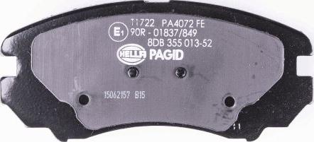 HELLA PAGID 8DB 355 013-521 - Bremžu uzliku kompl., Disku bremzes www.autospares.lv