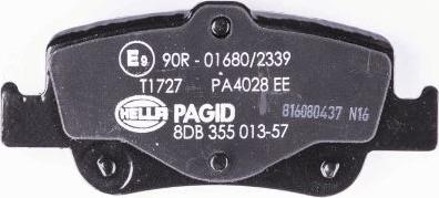 HELLA PAGID 8DB 355 013-571 - Bremžu uzliku kompl., Disku bremzes www.autospares.lv