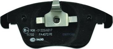 HELLA PAGID 8DB 355 013-621 - Bremžu uzliku kompl., Disku bremzes www.autospares.lv