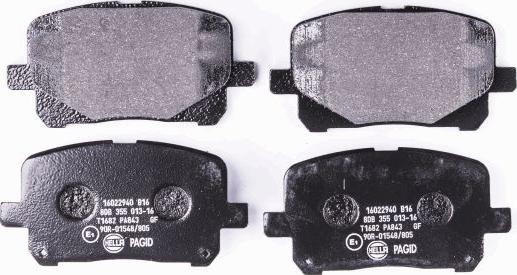 HELLA PAGID 8DB 355 013-161 - Bremžu uzliku kompl., Disku bremzes autospares.lv