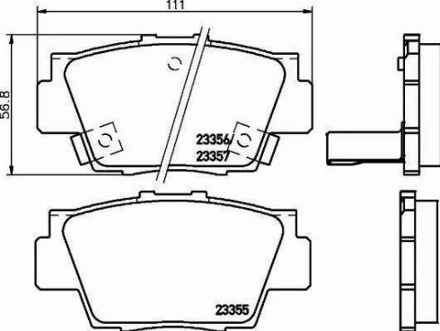 Kawe 0352 02 - Bremžu uzliku kompl., Disku bremzes www.autospares.lv