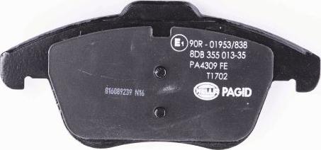 HELLA PAGID 8DB 355 013-351 - Bremžu uzliku kompl., Disku bremzes www.autospares.lv