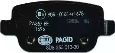 HELLA PAGID 8DB 355 013-301 - Bremžu uzliku kompl., Disku bremzes autospares.lv