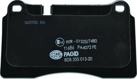 HELLA PAGID 8DB 355 013-201 - Bremžu uzliku kompl., Disku bremzes www.autospares.lv