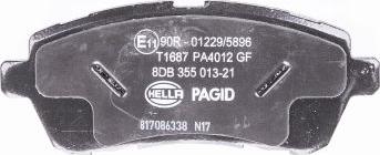 HELLA PAGID 8DB 355 013-211 - Тормозные колодки, дисковые, комплект www.autospares.lv