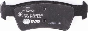 HELLA PAGID 8DB 355 012-441 - Bremžu uzliku kompl., Disku bremzes autospares.lv