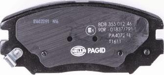 HELLA PAGID 8DB 355 012-461 - Bremžu uzliku kompl., Disku bremzes www.autospares.lv