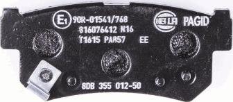 HELLA PAGID 8DB 355 012-501 - Bremžu uzliku kompl., Disku bremzes www.autospares.lv