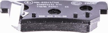 HELLA PAGID 8DB 355 012-501 - Bremžu uzliku kompl., Disku bremzes www.autospares.lv