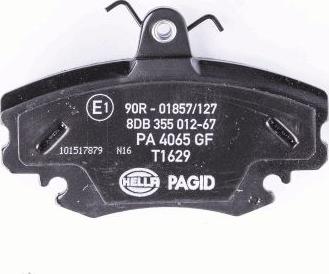 HELLA PAGID 8DB 355 012-671 - Bremžu uzliku kompl., Disku bremzes www.autospares.lv