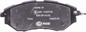 HELLA PAGID 8DB 355 012-031 - Bremžu uzliku kompl., Disku bremzes www.autospares.lv