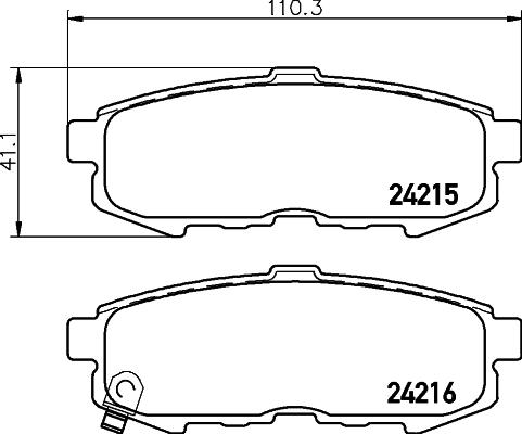 HELLA PAGID 8DB 355 012-021 - Bremžu uzliku kompl., Disku bremzes www.autospares.lv