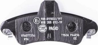 HELLA PAGID 8DB 355 012-191 - Bremžu uzliku kompl., Disku bremzes www.autospares.lv