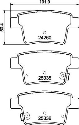 HELLA PAGID 8DB 355 012-171 - Bremžu uzliku kompl., Disku bremzes autospares.lv