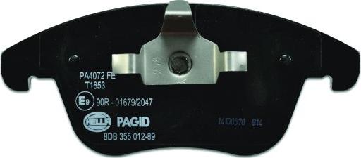 HELLA PAGID 8DB 355 012-891 - Bremžu uzliku kompl., Disku bremzes autospares.lv