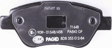 HELLA PAGID 8DB 355 012-841 - Bremžu uzliku kompl., Disku bremzes www.autospares.lv