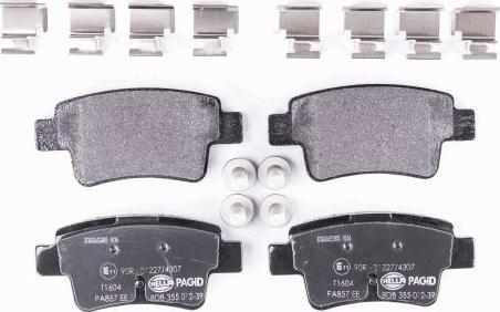 HELLA PAGID 8DB 355 012-391 - Bremžu uzliku kompl., Disku bremzes www.autospares.lv