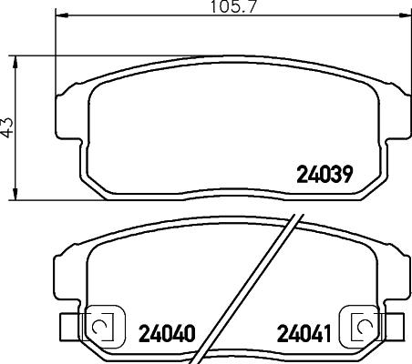 HELLA PAGID 8DB 355 012-331 - Bremžu uzliku kompl., Disku bremzes www.autospares.lv