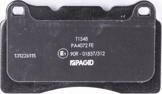 HELLA PAGID 8DB 355 012-291 - Bremžu uzliku kompl., Disku bremzes autospares.lv