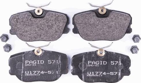 HELLA PAGID 8DB 355 017-941 - Bremžu uzliku kompl., Disku bremzes www.autospares.lv