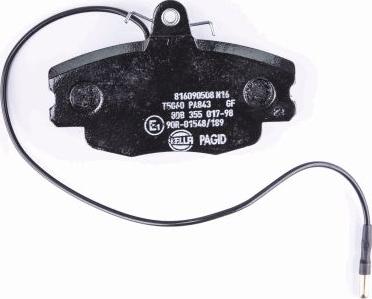 HELLA PAGID 8DB 355 017-981 - Bremžu uzliku kompl., Disku bremzes www.autospares.lv