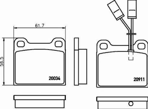 HELLA PAGID 8DB 355 017-531 - Brake Pad Set, disc brake www.autospares.lv