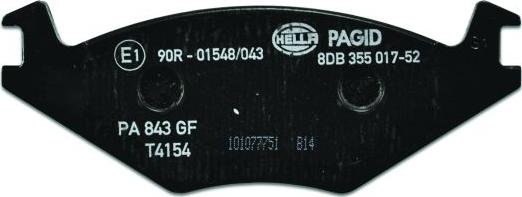 HELLA PAGID 8DB 355 017-521 - Bremžu uzliku kompl., Disku bremzes www.autospares.lv