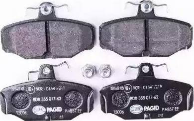 HELLA PAGID 8DB 355 017-621 - Bremžu uzliku kompl., Disku bremzes www.autospares.lv