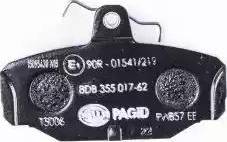 HELLA PAGID 8DB 355 017-621 - Bremžu uzliku kompl., Disku bremzes www.autospares.lv