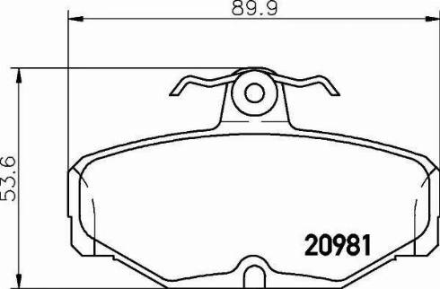 HELLA PAGID 8DB 355 017-621 - Bremžu uzliku kompl., Disku bremzes www.autospares.lv