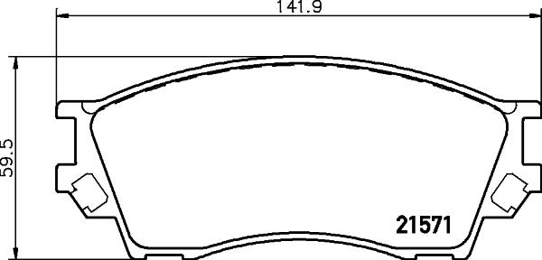 HELLA PAGID 8DB 355 017-091 - Brake Pad Set, disc brake www.autospares.lv