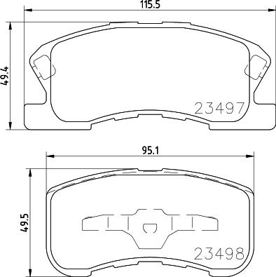 HELLA PAGID 8DB 355 017-111 - Bremžu uzliku kompl., Disku bremzes www.autospares.lv