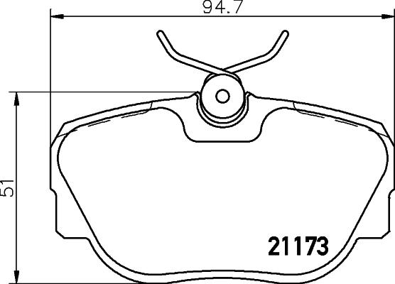 HELLA PAGID 8DB 355 017-811 - Bremžu uzliku kompl., Disku bremzes www.autospares.lv