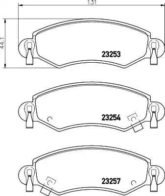 HELLA PAGID 8DB 355 017-251 - Bremžu uzliku kompl., Disku bremzes www.autospares.lv