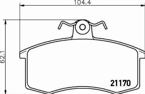 HELLA PAGID 8DB 355 017-731 - Bremžu uzliku kompl., Disku bremzes www.autospares.lv