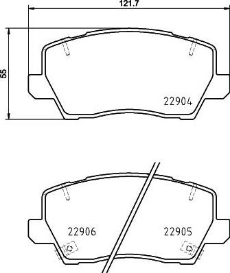 HELLA PAGID 8DB 355 039-491 - Bremžu uzliku kompl., Disku bremzes autospares.lv