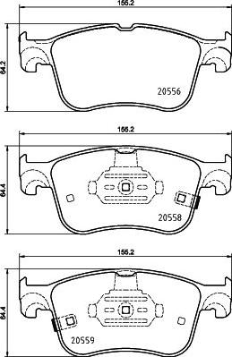 HELLA PAGID 8DB 355 039-421 - Тормозные колодки, дисковые, комплект www.autospares.lv