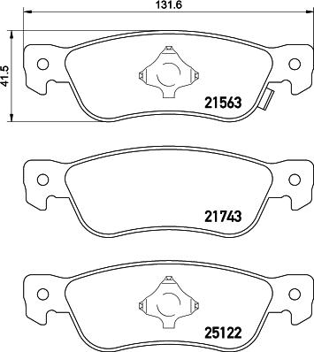 HELLA PAGID 8DB 355 039-661 - Bremžu uzliku kompl., Disku bremzes autospares.lv