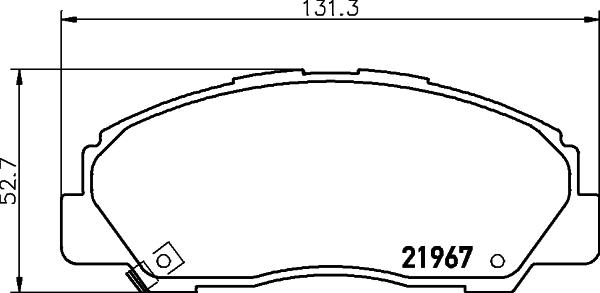 HELLA PAGID 8DB 355 039-611 - Bremžu uzliku kompl., Disku bremzes www.autospares.lv