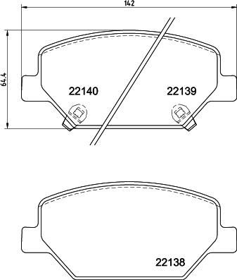 HELLA PAGID 8DB 355 039-121 - Bremžu uzliku kompl., Disku bremzes www.autospares.lv