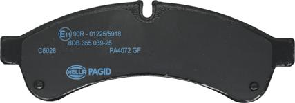 HELLA PAGID 8DB 355 039-251 - Тормозные колодки, дисковые, комплект www.autospares.lv