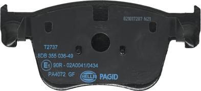 HELLA PAGID 8DB 355 036-491 - Bremžu uzliku kompl., Disku bremzes www.autospares.lv