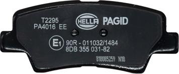 HELLA PAGID 8DB 355 031-821 - Тормозные колодки, дисковые, комплект www.autospares.lv