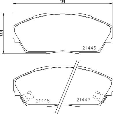 HELLA PAGID 8DB 355 031-741 - Bremžu uzliku kompl., Disku bremzes autospares.lv