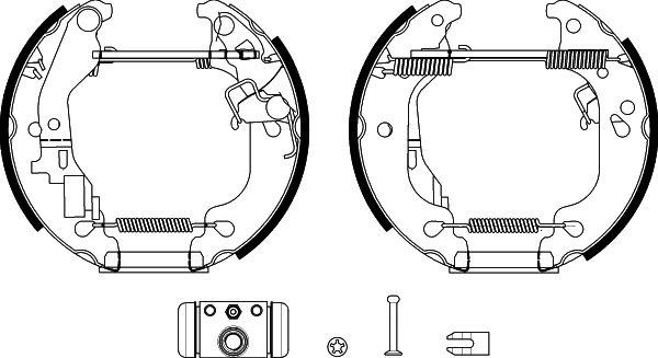 HELLA PAGID 8DB 355 038-181 - Bremžu loku komplekts www.autospares.lv