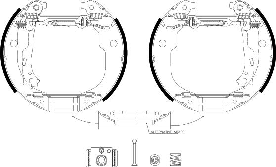 HELLA PAGID 8DB 355 038-131 - Brake Shoe Set www.autospares.lv